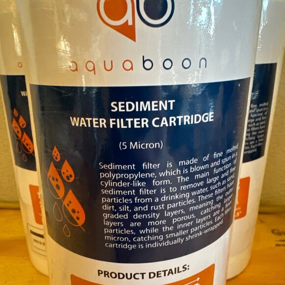 Aqua Boon Sediment Water Filter Cartridges – High Capacity 5 Micron Filtration - Picture 2 of 3